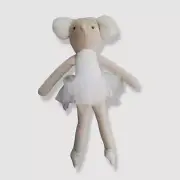 $52 Albetta Kids Girls White Ballerina Mouse Rag Doll Toy