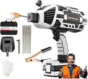 Handheld Welding Machine, ARC Welder Gun with IGBT Inverter, Variable Current Adjustment Portable Welder, Portable ARC Welder Gun for 3/32"-1/8" Welding rods, Welder Machine Kit with Toolbox White