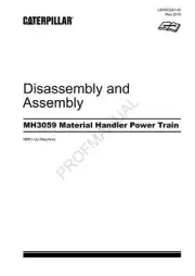 Caterpillar MH3059 Material Handler Power Train Disass Assembly Service Manual