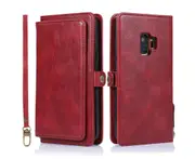 Detachable Phone Case for Easy Portability (Red), Wallet Case for Samsung Galaxy S9