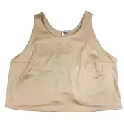 Adidas 11 Honore Tank Top Women's 4X Beige Nude Tan Built in Bra Wide Strap