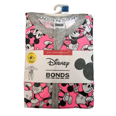 BONDS SIZE 3- DISNEY PINK MICKEY MANIA ZIPPY WONDERSUIT~Brand New ~ RARE!