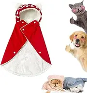 Pet Cape Blanket, Cape Blanket for Dogs, Dog Cape Blanket, Pet Robe Blanket Pet Clothing Warm Sleeping Blanket, Suitable for Cats and Dogs, Dog Winter Coat with Hat Thicken Cloak Blanket