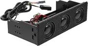 HOMOCONO Front Panel Stereo Speaker Surround Sound Music Speaker for Computer Case Immersive Audio Experience with Built Mic for Music Lovers and Gamers