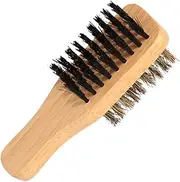 1Pc Vintage Beard Brush Dual Sided Natural Bristle Comb for Men Gentle Exfoliation and Hair Care for Grooming Mustaches and for Daily Use
