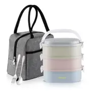 Bento Box Adult Lunch Box, Lunch Box for Men Women with Insulated Lunch Bag, ...