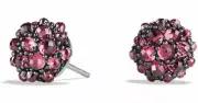 David Yurman 10mm Osetra Rhodolite Garnet Stud Earrings