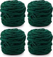 Knitting Wool Yarn 4 x 100g Multi-Colored Knitting Yarn for Crochet, Soft Chunky Yarn for Yarn Projects Making Plush Balls Handmade Bags Sweaters Shoes Hats Sweaters Blankets Scarves