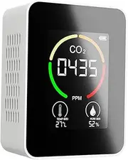 Co2 Detector Co2 Meter Humidity Temperature Monitor Air Analyzer for Greenhouse Farm Planting Large Screen Display Easy to Use