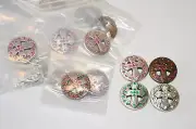Wholesale Lot 100 Pieces Enmon Rhinestone Cross Concho Leather Silver Belt