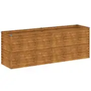 Raised Garden Bed 196x50x69cm Corten Steel Grow Box Pot Planter Herb Container
