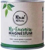 RAW MEDICINE Re-Energise Magnesium + Herbs & Superfoods (Wild Berry Flavour) 150g
