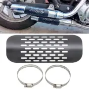 Motorcycle Exhaust Muffler Pipe Heat Shield Cover Toe Heel Guard Universal Black