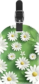 [YTYVAGT] Luggage Tags for Suitcases,Travel Tags for Luggage,Daisy Green Background,1-Pc