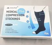 Wanchel Medical Plus Compression Stockings 20-30mmHg LG/XL No Toe