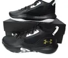 Under Armour UA Lockdown 6 Basketball Shoes Black Gold Men Size 11.5