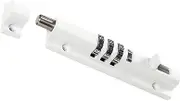 LIFKICH Digital Door Lock with Dial Combination Code Secure Machinery Equipment Lock for Gates and Windows Lightweight and Portable Easy Password Setting White Finish