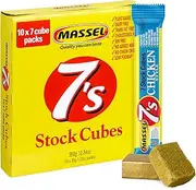 Massel 7's Chicken Style Stock Cubes/Bouillon - 10 x 7 cube (35g) Pack | Plant Based, Dairy Free, No MSG, Gluten Free, Suitable For Vegans | Stock Powder/Liquid Alternative