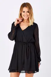 Amalia Dobby Flutter Dress--SAS-10878DWSS