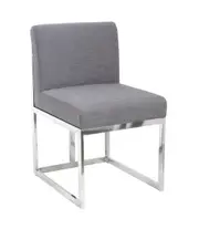 Jaxson Dining Chair Grey Silver Seat Sofa Lounge Tub 48x81cm