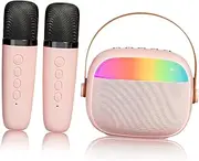 SWOOMEY 1 Set Microphone Pan Stickers Devices Desktop Figurines Car Vents Kit Ear Cover Posting Trinket Cartoon Figurine Fingerprint Stickers Detachable Stickers Prop Stickers Abs Pink