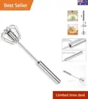 Egg Whisk, 12 Inch Semi-Automatic Egg Beater Stainless Steel Hand Mixers for ...