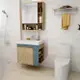 Cozy衛浴(時尚衛浴套組NO.33) 單體馬桶+70CM仿木紋貼皮盆櫃+木紋貼皮鏡櫃+五金配件 (6折)