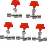 5pcs Release Valve Blower for Car Tire Inflator Air Compressor Kit Air Pump Air Fittings Can of Compressed Air Tank Jet Automotive Air Hose Pump Valve Tube Balloon Dryer Copper Red