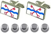 [Select Gifts] Shirt Dress Studs Leiderdorp City Netherlands Flag Cufflinks