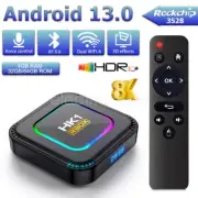 Android 13.0 8K Smart TV Box WiFi6 4G 32G/64G Bluetooth Stream Media Player CN
