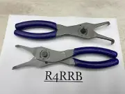 Snap-on Tools USA NEW 2PC LARGE DARK PURPLE 45° + 90° Snap Ring Plier Lot Set