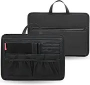 [DELTAMANN] Rugged Organizer Insert for Briefcase Messenger Tote Bag Laptop iPad Computer Notebook Document
