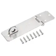 5'' Stainless Steel Thick Door Latch Hasp Lock Padlock Clasp with Screws, Silver
