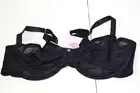 NWT Savage Fenty Shimmer Flocked Logo Unlined Black Bra Size 38DD