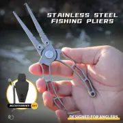 Fishing Pliers Titanium Plated with Sheath Rust Resistant Saltwater Hook Remover
