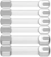 CHOUYOUAGAIN Baby Locks (12-Pack) Child Safety Cabinet Proofing - Safe Quick and Easy 3M Adhesive Cabinet Drawer Door Latches No Screws & Magnets Multi-Purpose for Furniture Kitchen Ovens Toilet Seats