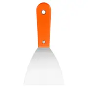 Carbon Steel Putty Knife 4" Plastic Handle Drywall Putty Scraper Orange