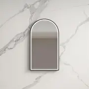 LED Mirror 3 Color Light Mode Bathroom Vanity Makeup Mirror Black Frame 50x90cm