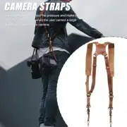 Brown Leather Camera Shoulder Strap Belt DSLR Strap Single Double Shoulder Strap