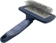 YIRU Large Curved Firm Slicker Dog Poodle Brush,Extra Long Pin Slicker Brush for Goldendoodle Doodle Dogs Massage Grooming Brush,Daily Use to Clean Loose Fur & Dirt,for Long/Curly Hair-25mm(1")