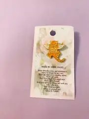 HANG IN THERE ANGEL PIN WITH A THOUGHTFUL MESSAGE THE CAT'S MEOW