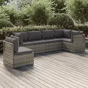 6 Patio Set Cushions Poly Rattan-7413