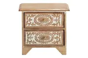 Willow & Silk Handmade 23cm Wooden 2-Drawer Trinket/Jewellery Box/Organiser