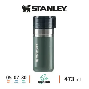 STANLEY 真空保溫瓶 0.47L 錘紋綠 GO系列