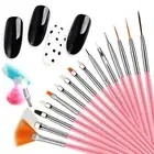 15pcs/set Nail Art Brush No Odor Easy to Clean Nail Art Point Drill Pen Plastic