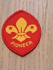 Scout Pioneer Cord Badge white back