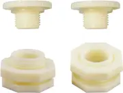 3/4" Female ABS Bulkhead Fitting, Plastic Water Tank Connector Adapter Fitting w