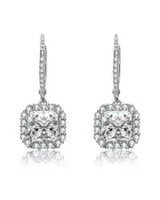 Genevive CZ Drop Earrings