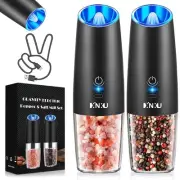 RECHARGEABLE Pepper and Salt Grinder Set,Automatic Pepper Mill,USB Rechargeab...