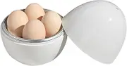 Microwave Egg Boiler for 4 Eggs, Boiled Egg Poachers Microwave only 8 Minutes for Hard Soft Boiled Egg Cooker Steamer Rapid Egg Cooking Appliances, Dishwasher Safe